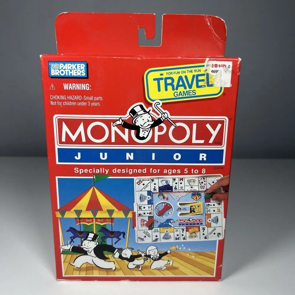 Monopoly Junior 1994 Travel Game by Parker Brothers New old stock sealed!
